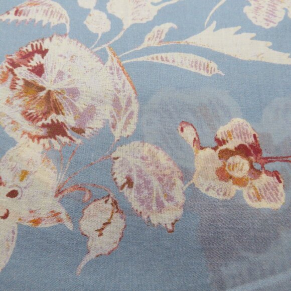 Twin Duvet Global Caravan Standard Sham Blue Floral Casual Cover 2 Piece Set Goa - Picture 3 of 12